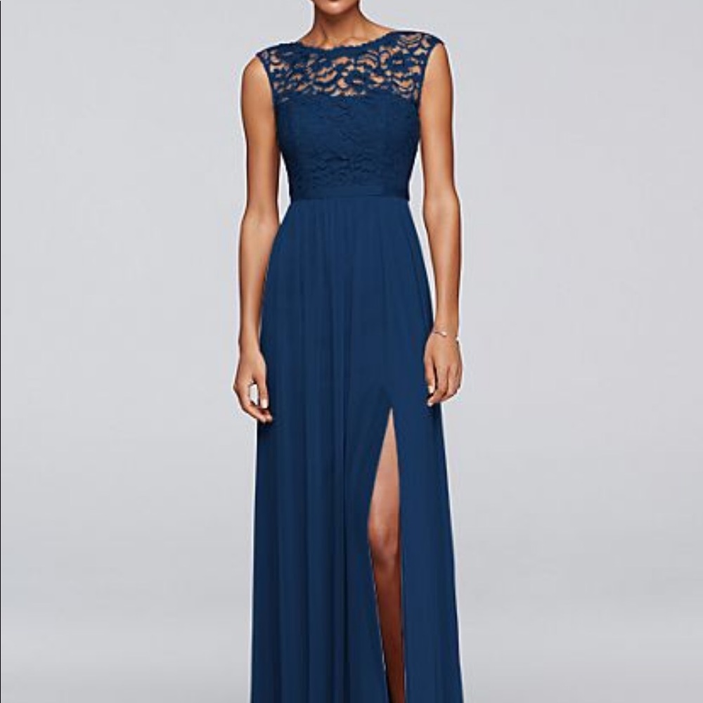 David’s bridal bridesmaid dress Blue size 10